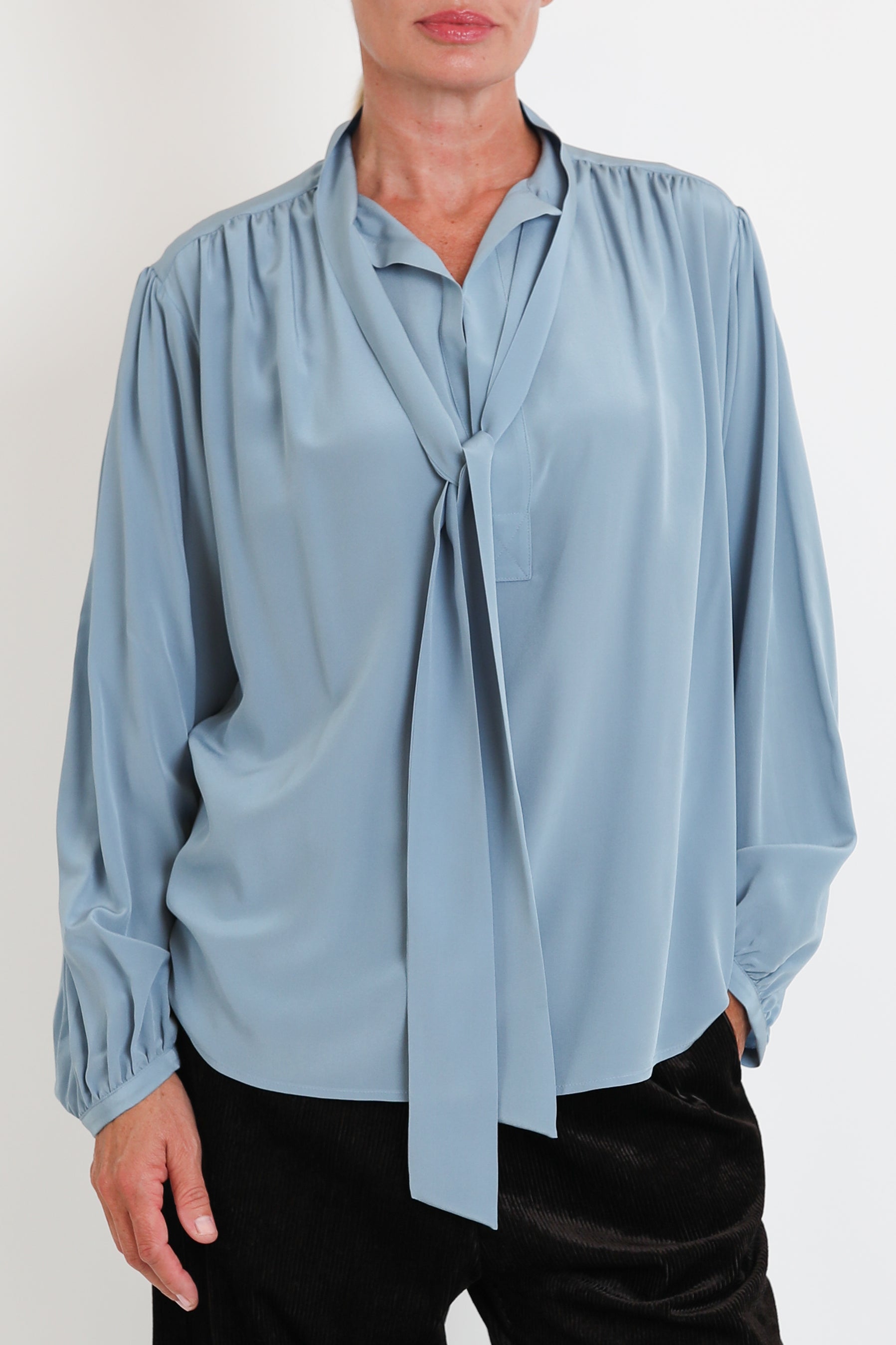 Phisique du Role, Bluse Knot Tourma in Azzurro