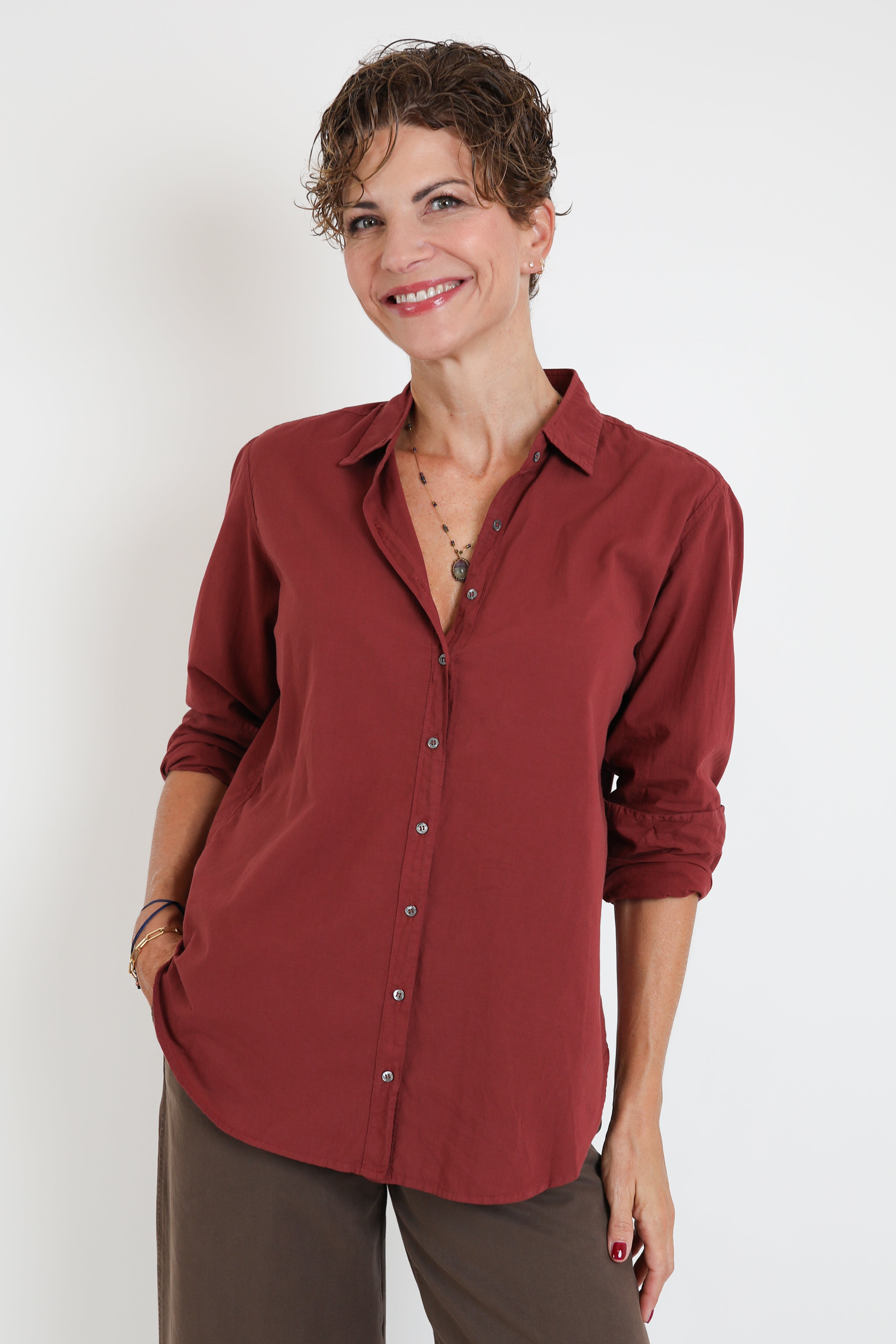 Xirena, Bluse Beau in Bordeaux