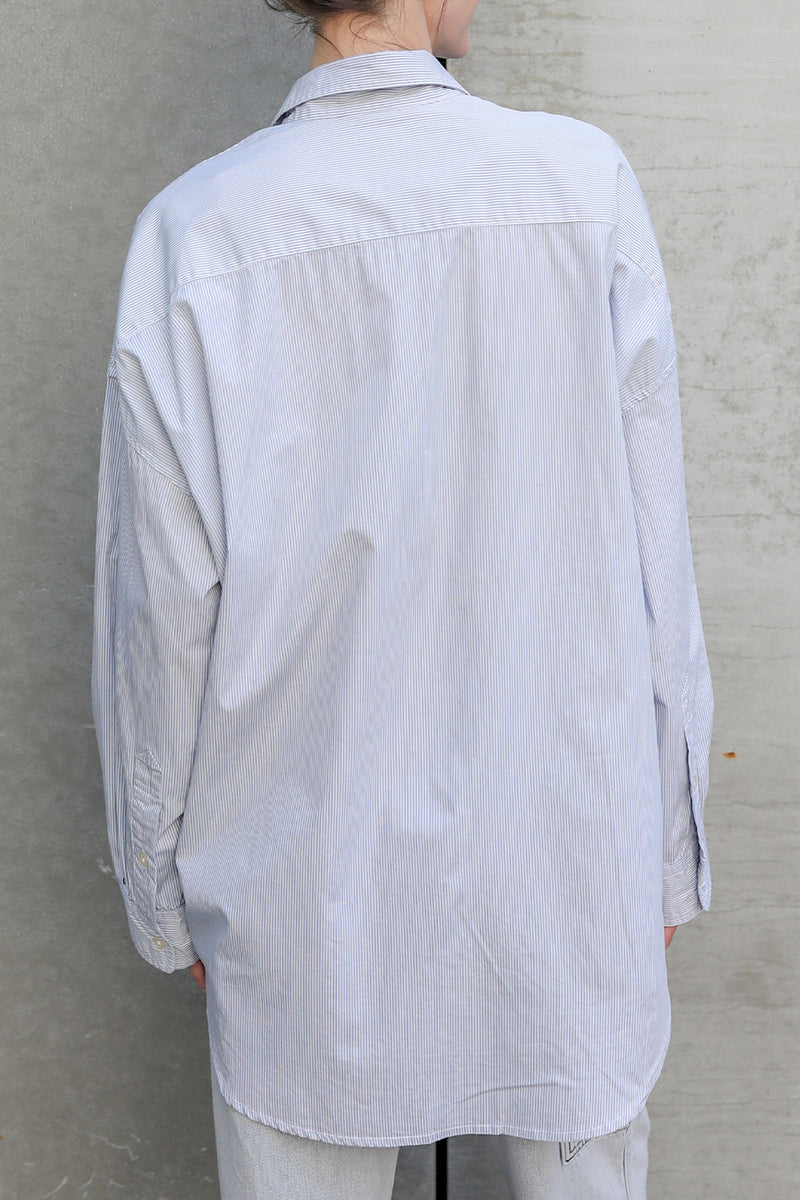 Bluse Oxford in Blue Pin Stripe