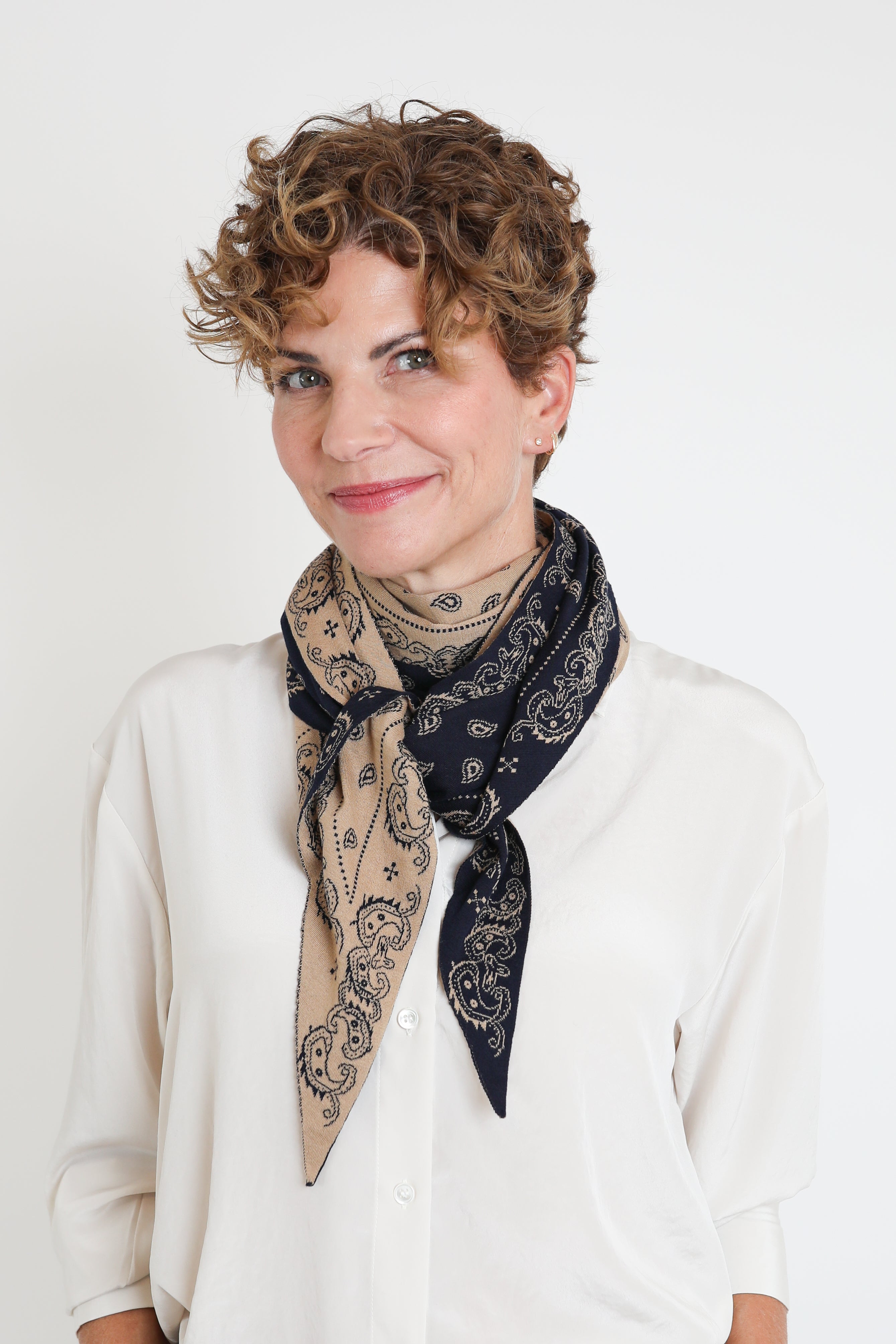 Guest in Residence, Schal Wild Rag in Navy/Camel