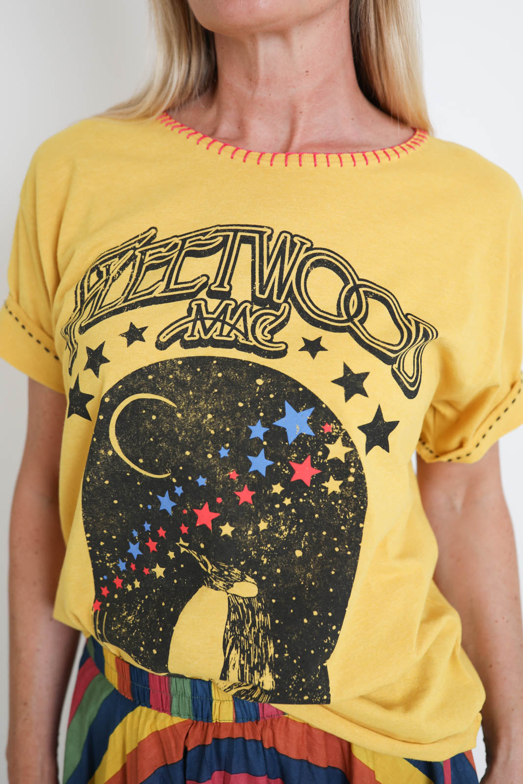 Fish Club, T-Shirt Fleetwood Mac in Yellow