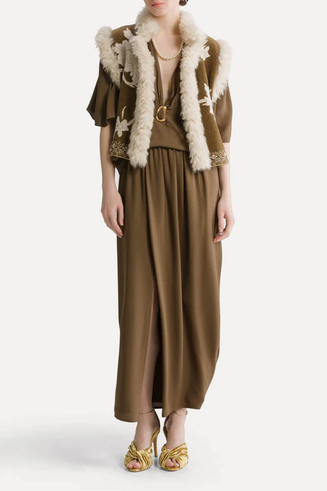 Forte-Forte, Gilet The Lotus in Cumino