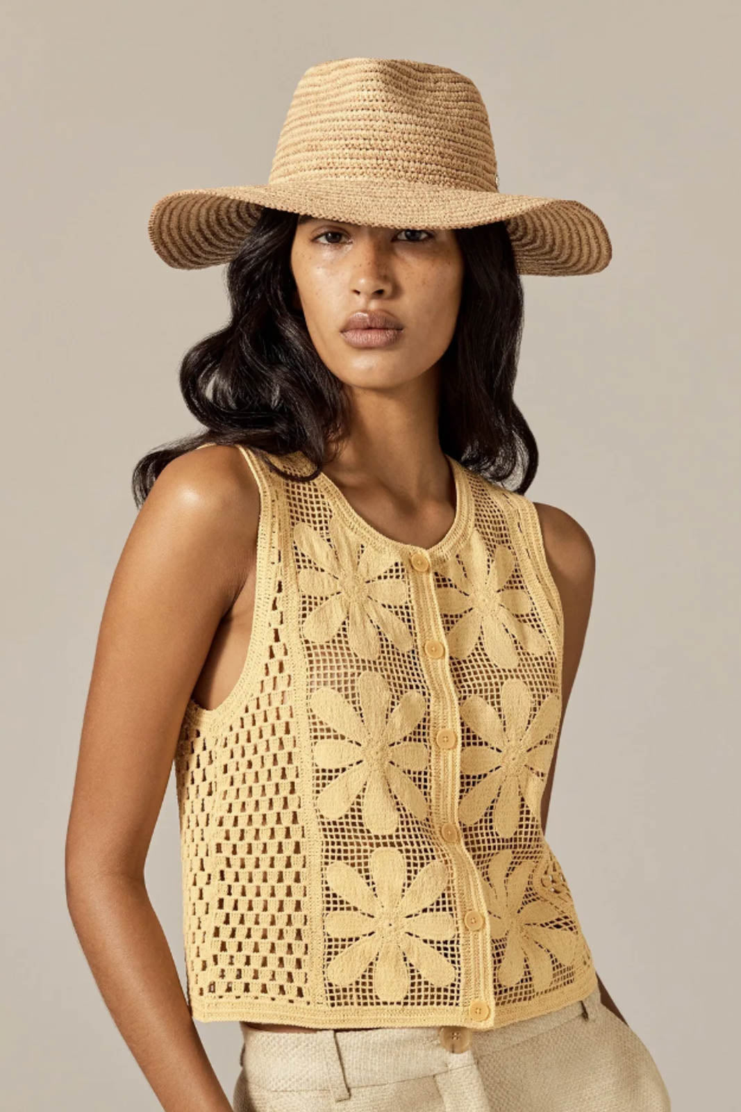 Helen Kaminski, chapeau Steevie en Natural/Nougat