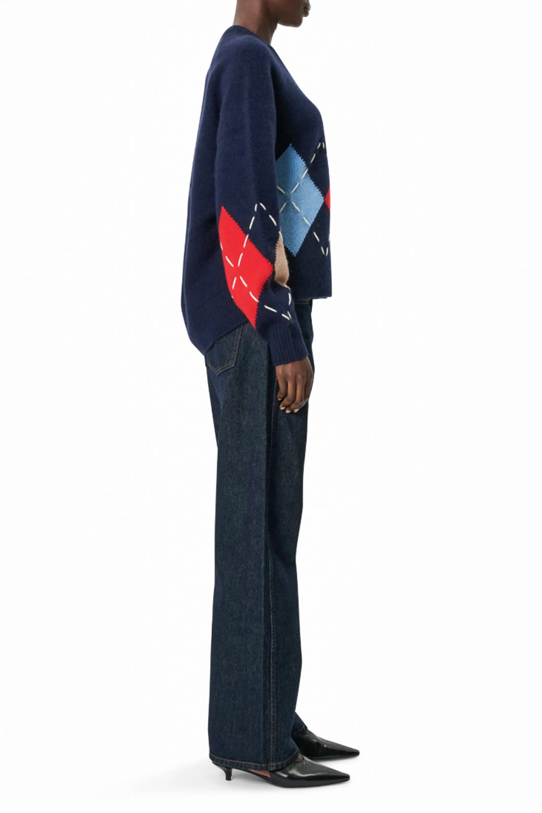 Arch4, Pullover Sloane in Navy Argyle