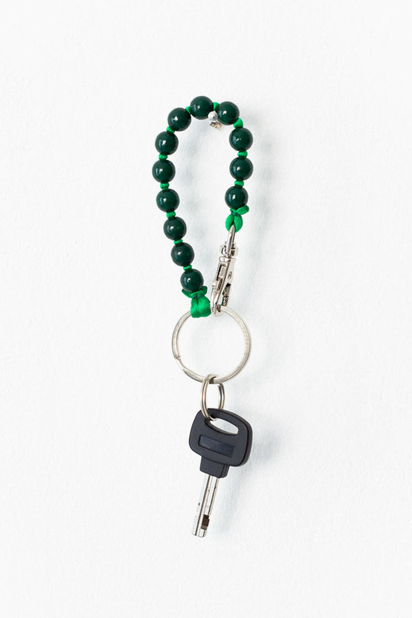 Handy-Kette Perlen Short in Darkgreen/Green