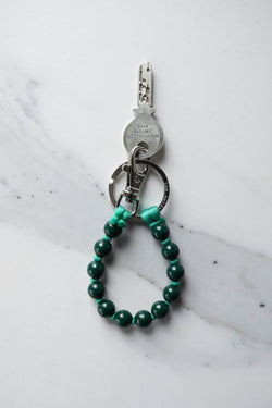 Schlüsselanhänger Perlen Short in Darkgreen/Green