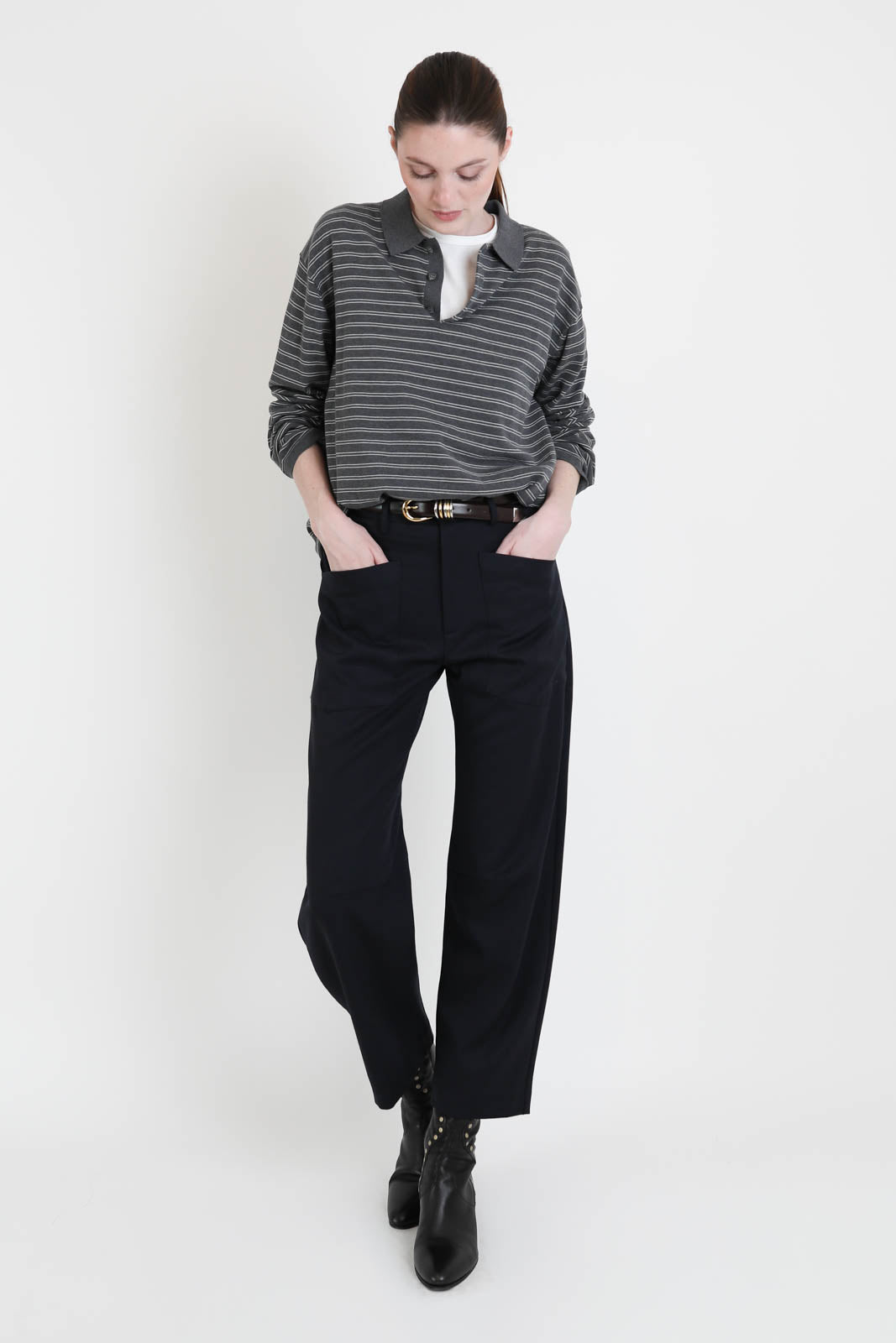 Pantalon Shon Wool, couleur Midnight