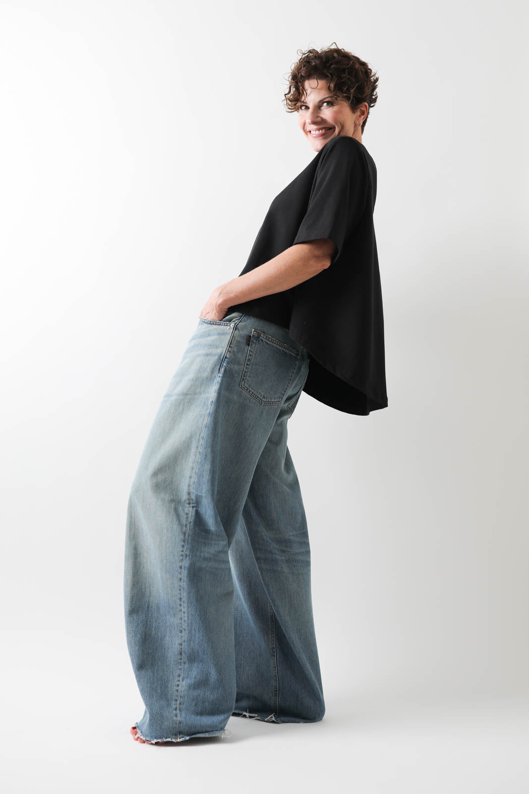 T-Shirt Margaux in Schwarz