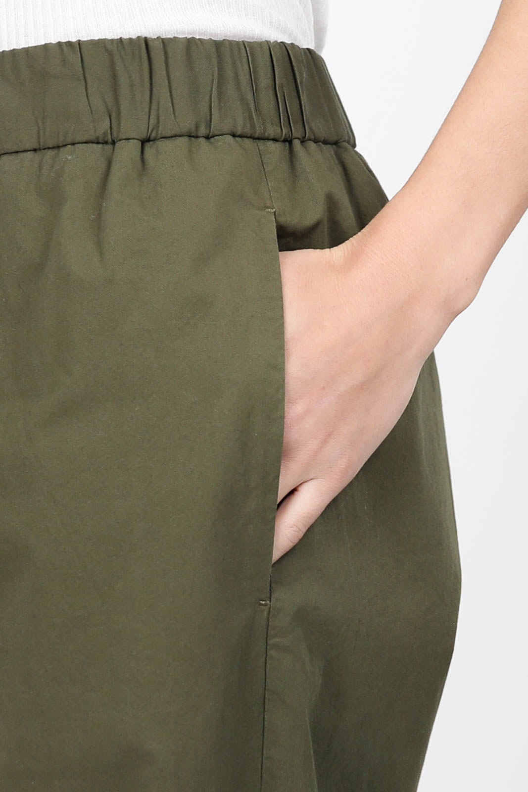 Hose aus Baumwolle in Khaki
