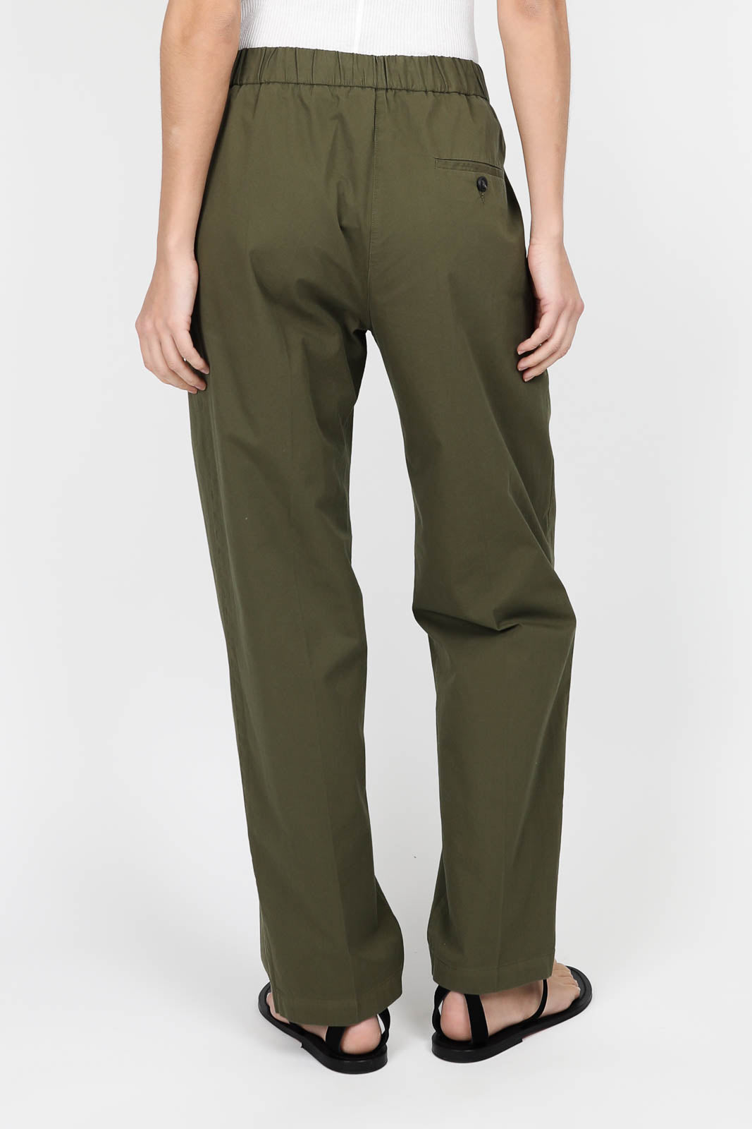 Hose aus Baumwolle in Khaki