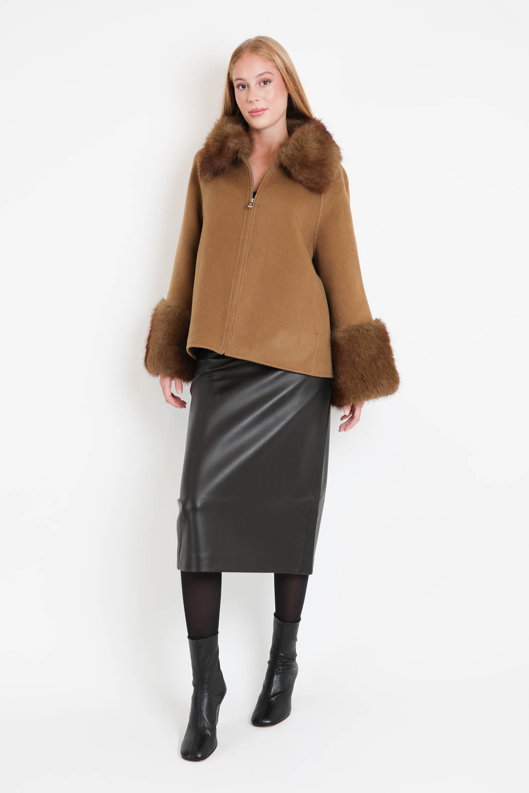 Apparis, Jacke Judie Wool in Camel/Mink