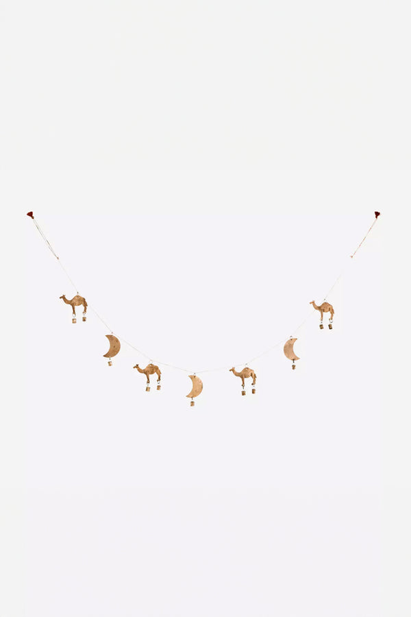 Girlande Camels, Moons & Bells in Ant. Gold