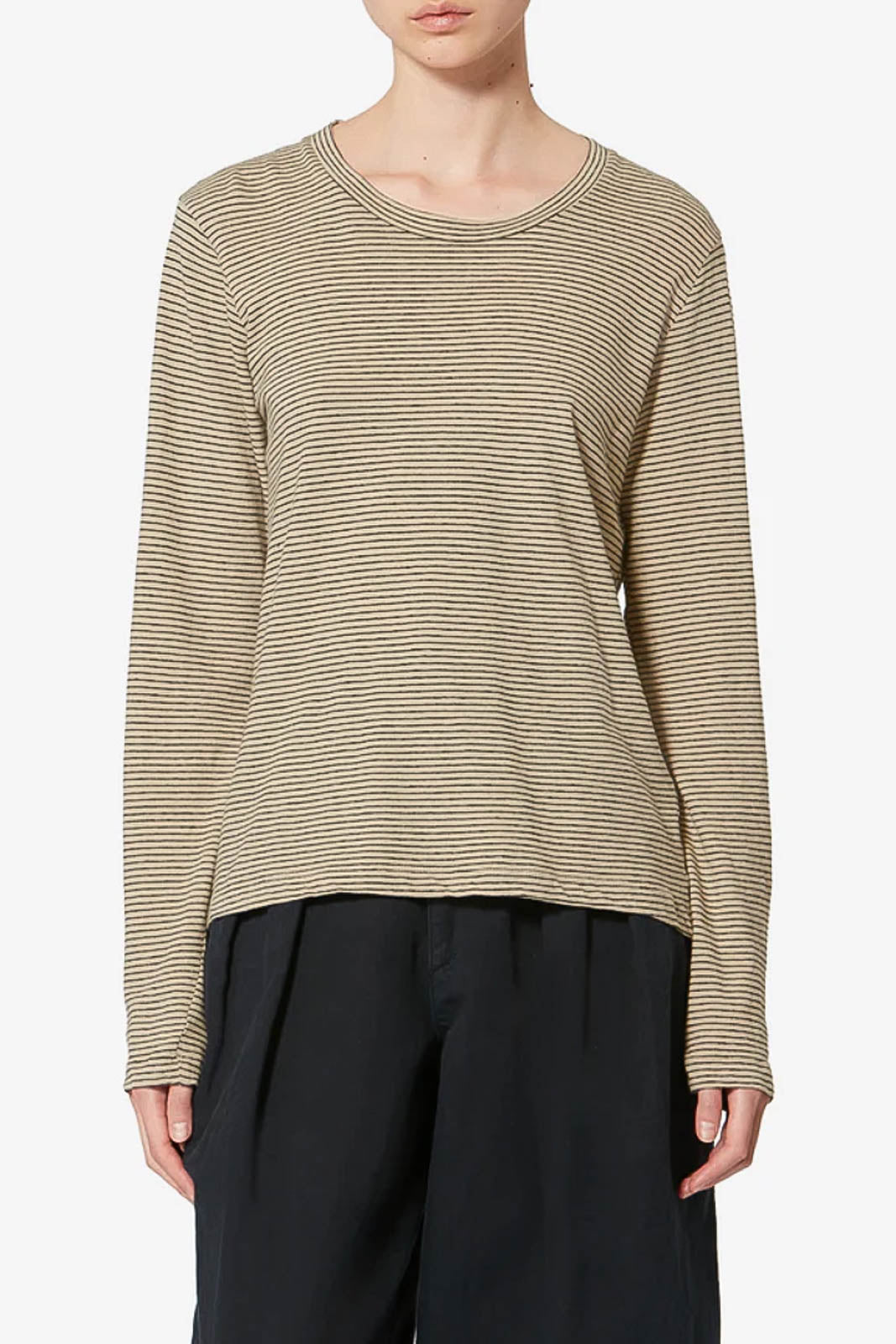Marant Étoile, Langarm-Shirt Kaaron in Black/Beige
