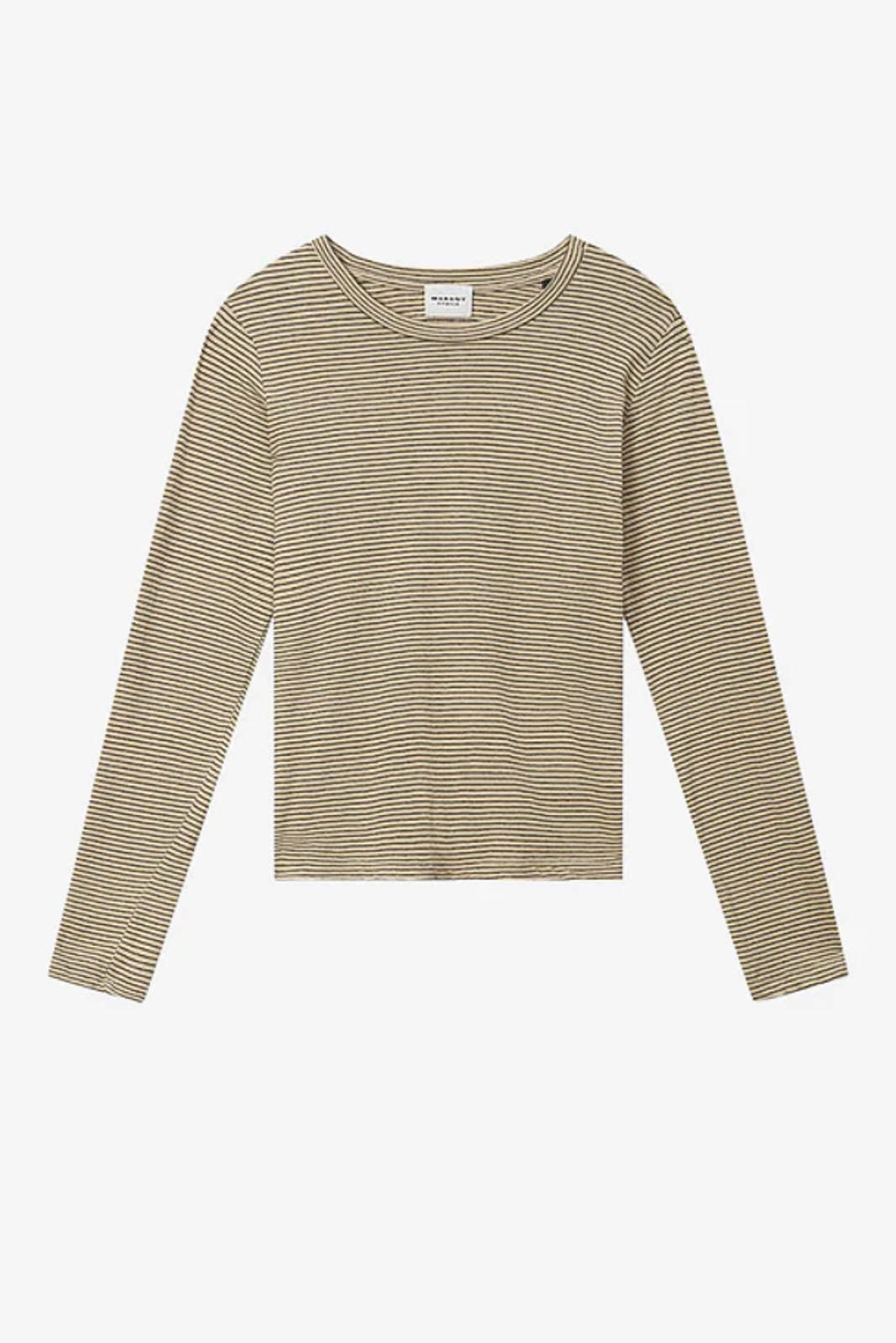 Marant Étoile, Langarm-Shirt Kaaron in Black/Beige