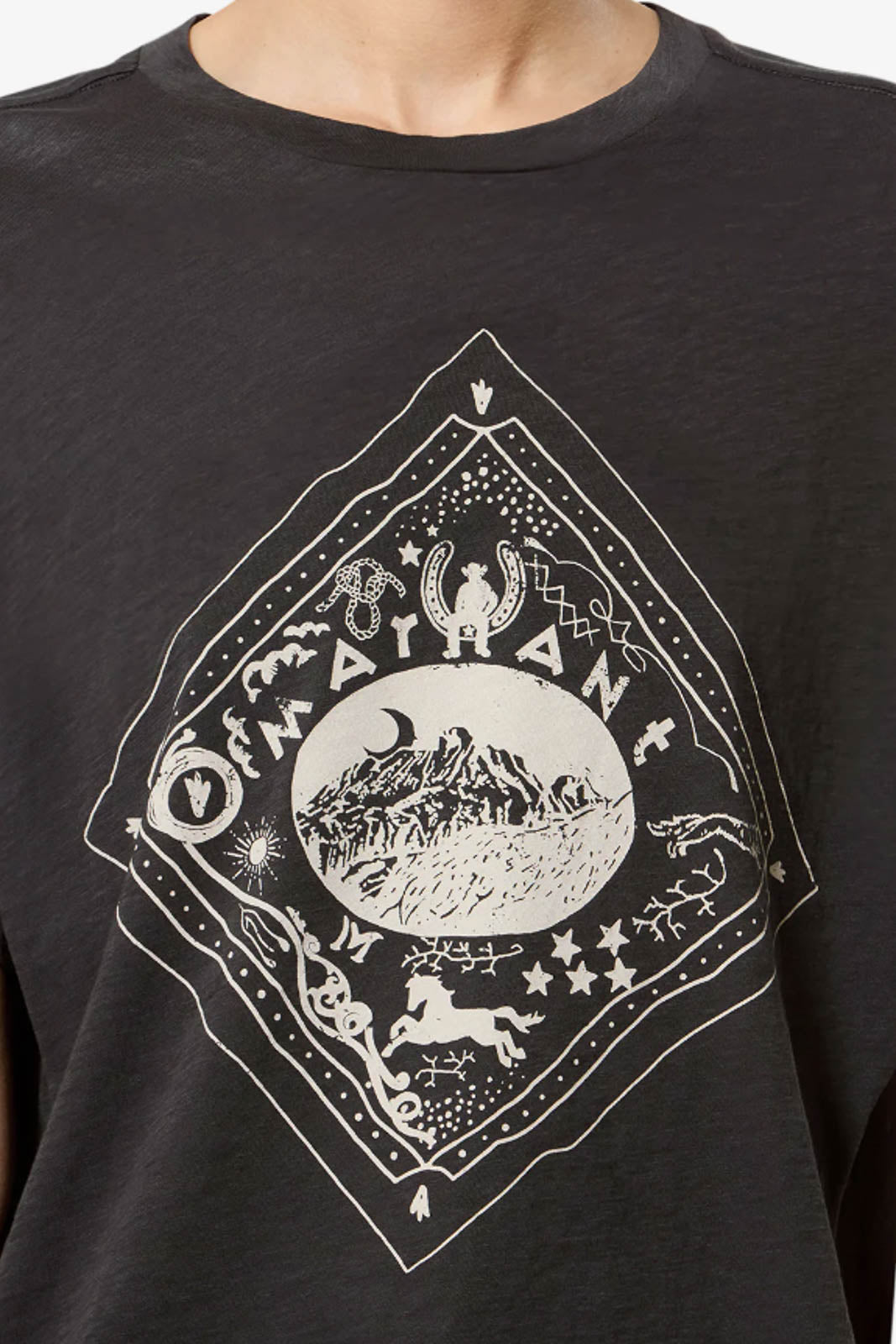 Marant Etoile, T-Shirt Zewel in Faded Black