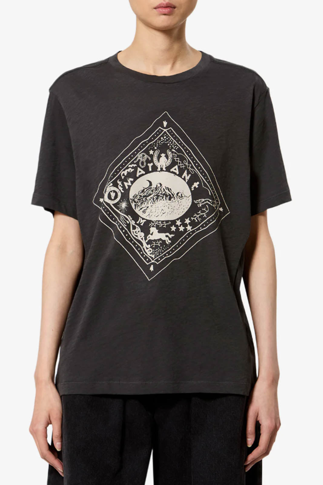 Marant Etoile, T-Shirt Zewel in Faded Black