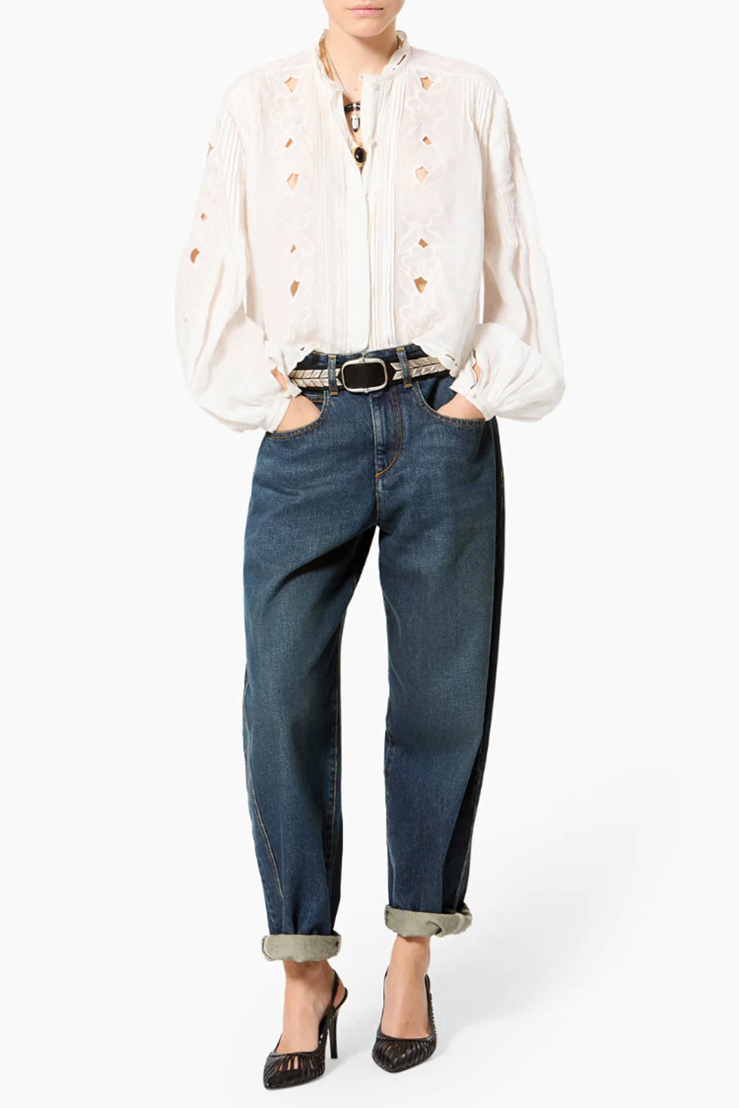 Isabel Marant, Jeans Oriane in Faded Blue