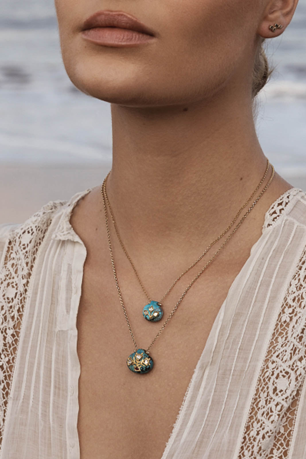 Marie Laure Chamorel, Necklace No. 982 in Gold/Green