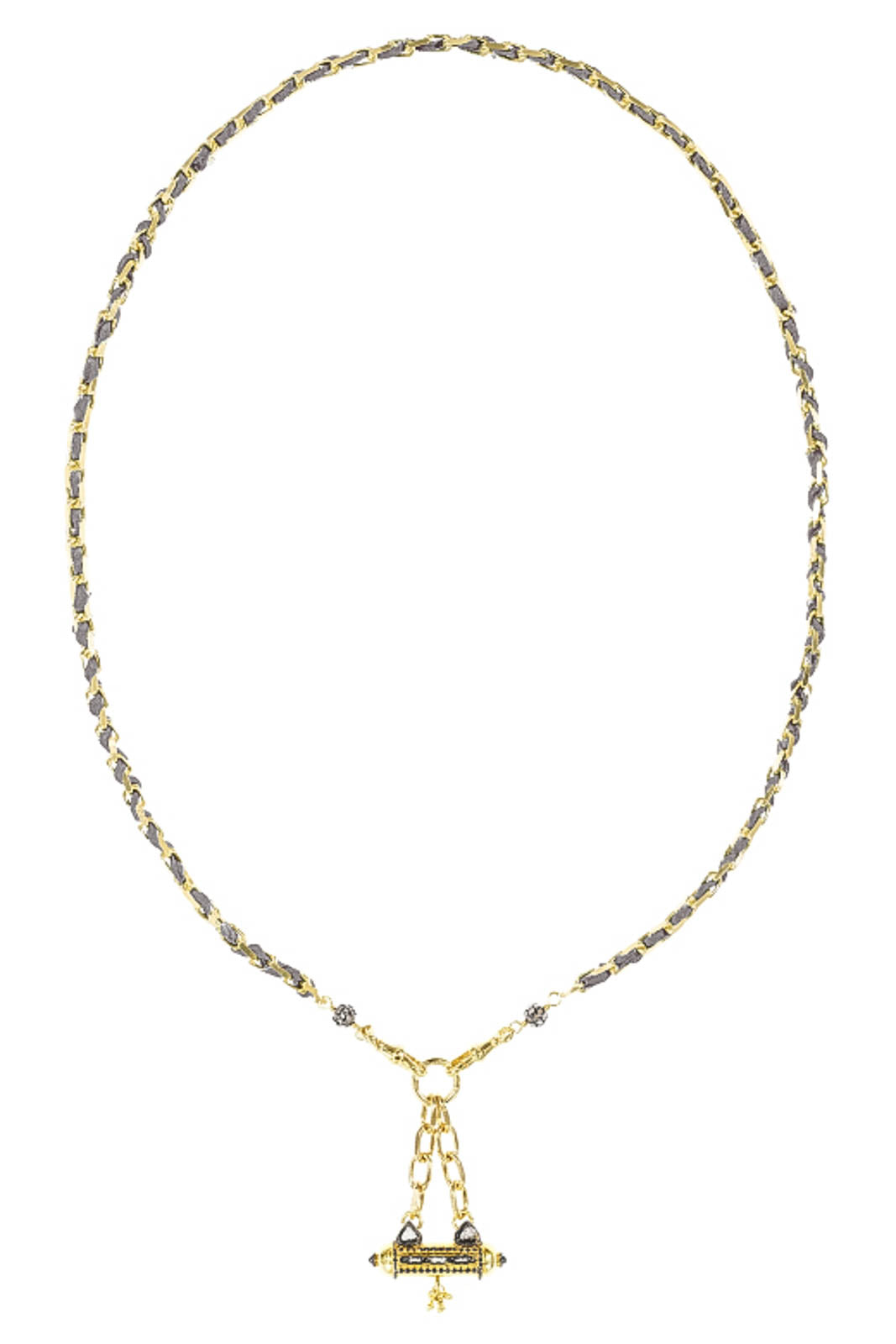 Marie Laure Chamorel, Halskette N° 1006 aus Sterling Silber in Gold/Grey