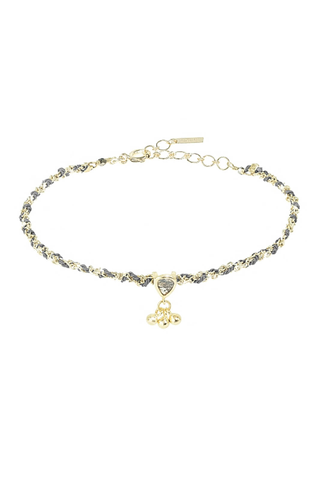 Marie Laure Chamorel, bracelet n° 827 Silk Crystal, doré/gris