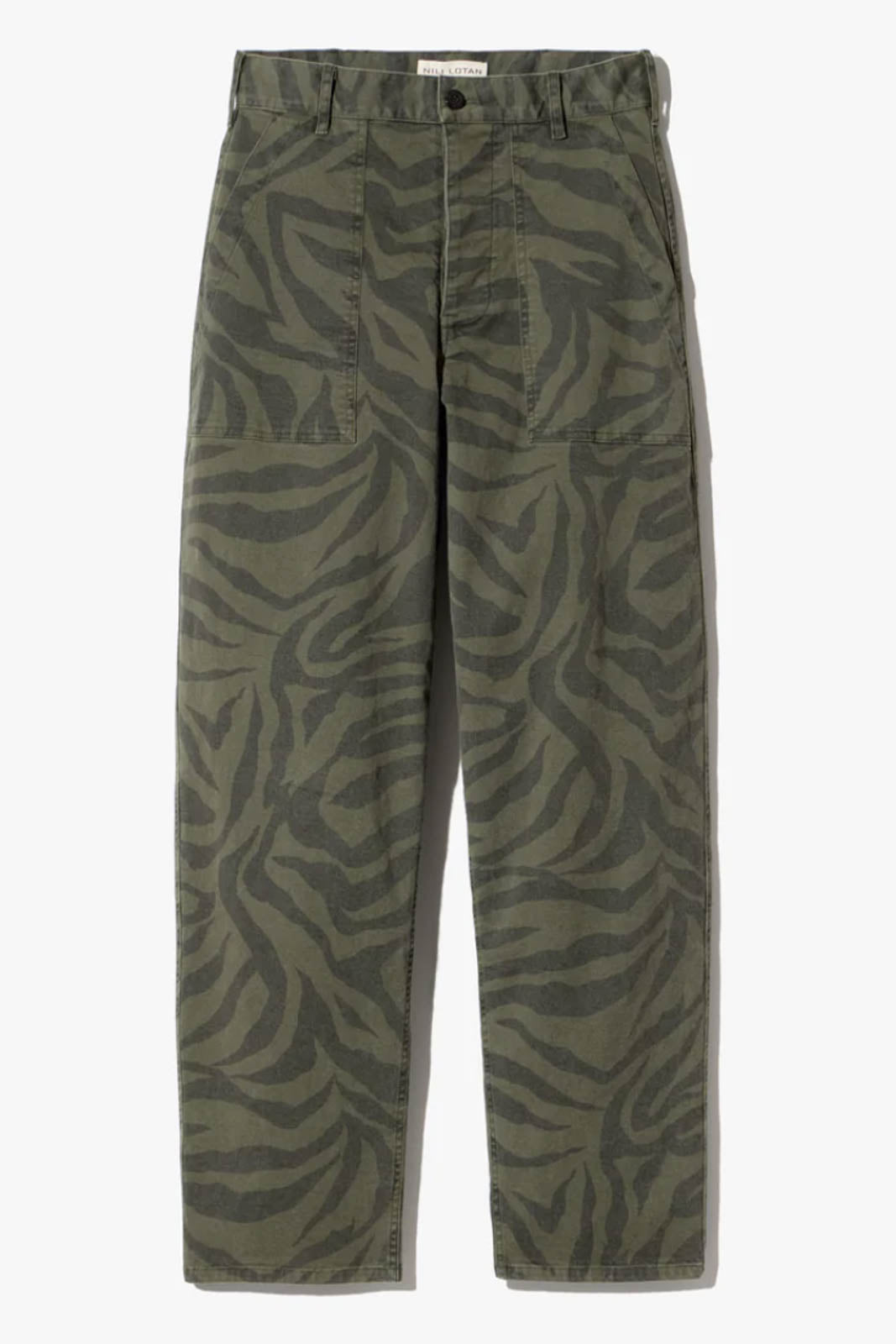 Nili Lotan, Hose Camo Zebra in Khaki