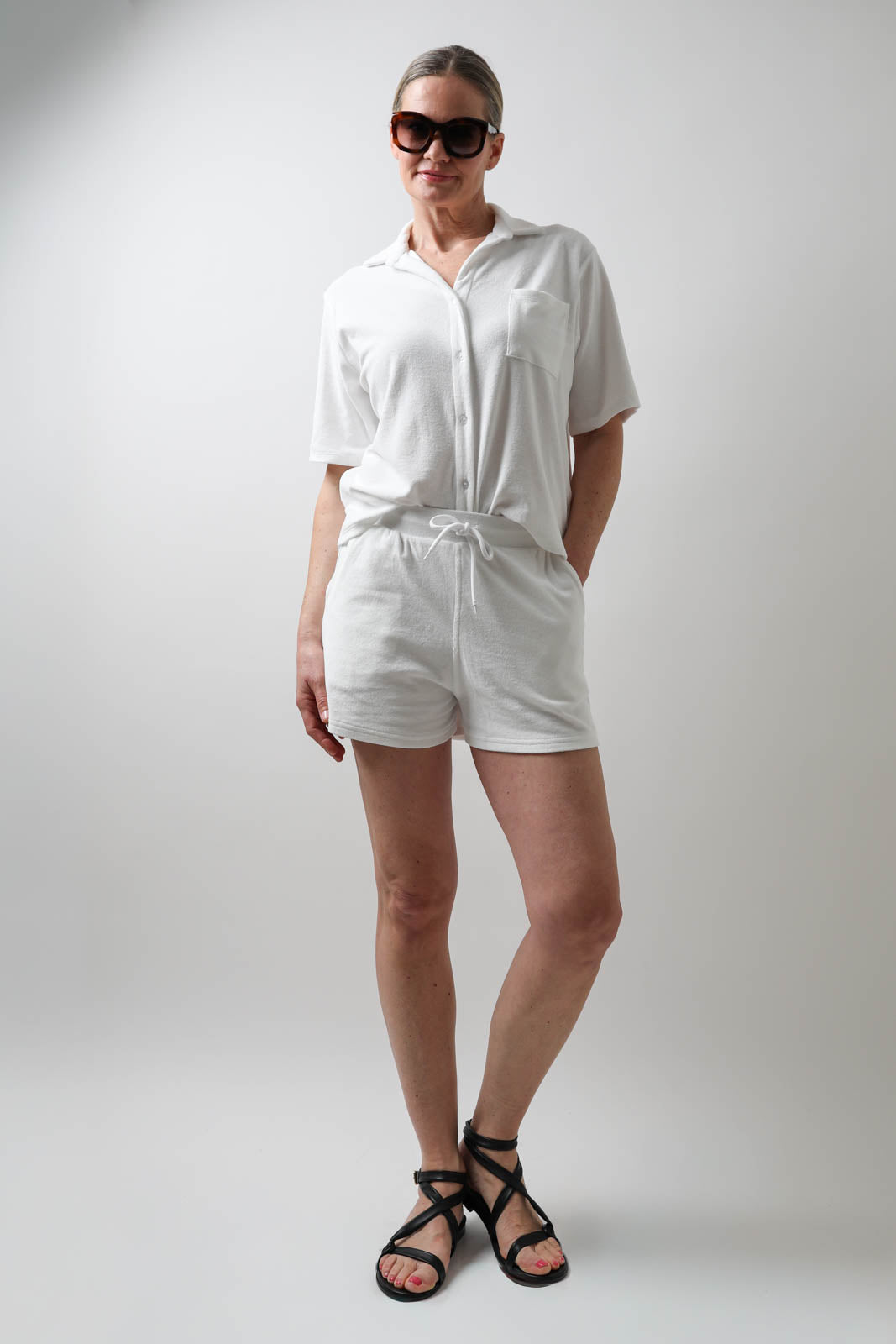 Vestibule Garderobe, Shorts aus Frottee in Weiss
