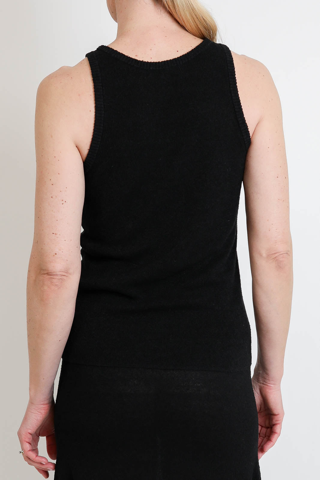 CO, Tank Top aus Strick in Schwarz
