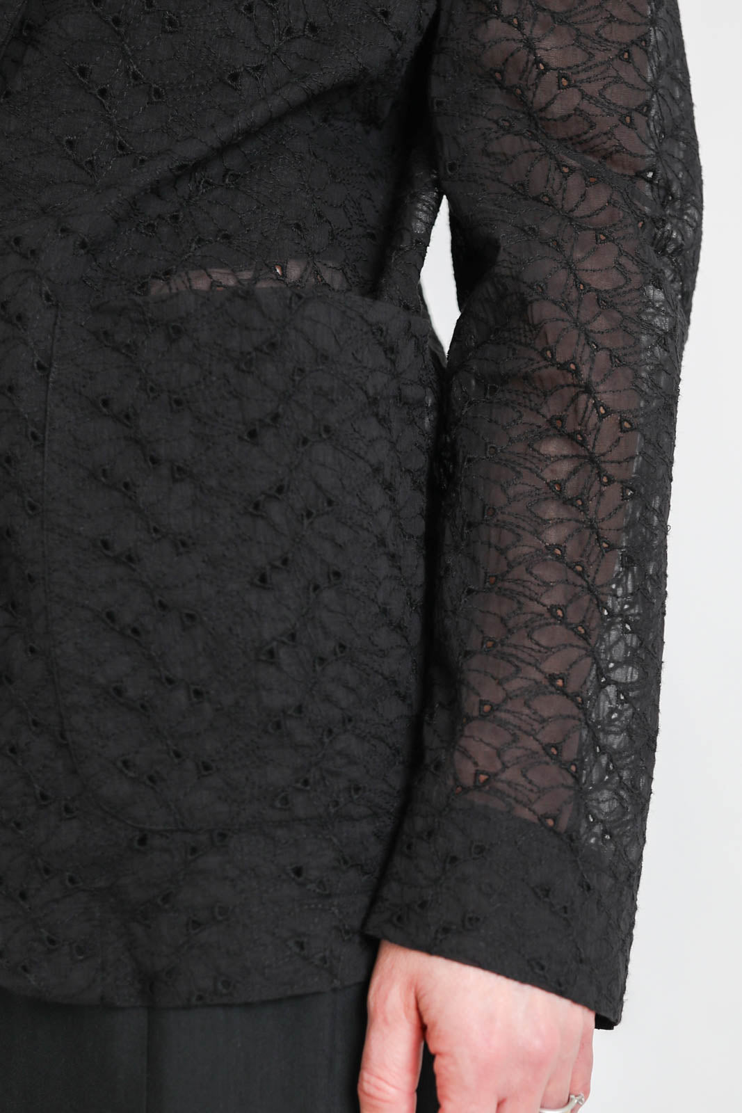 Forte-Forte, Blazer Broderie Anglaise in Schwarz
