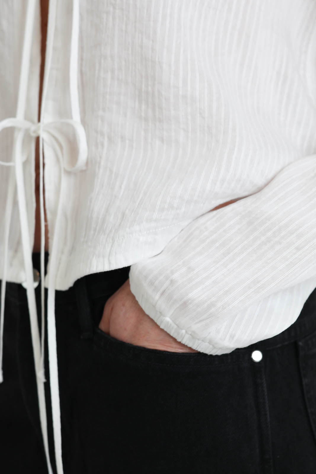 Forte-Forte, Bluse Pinstriped in Crystal