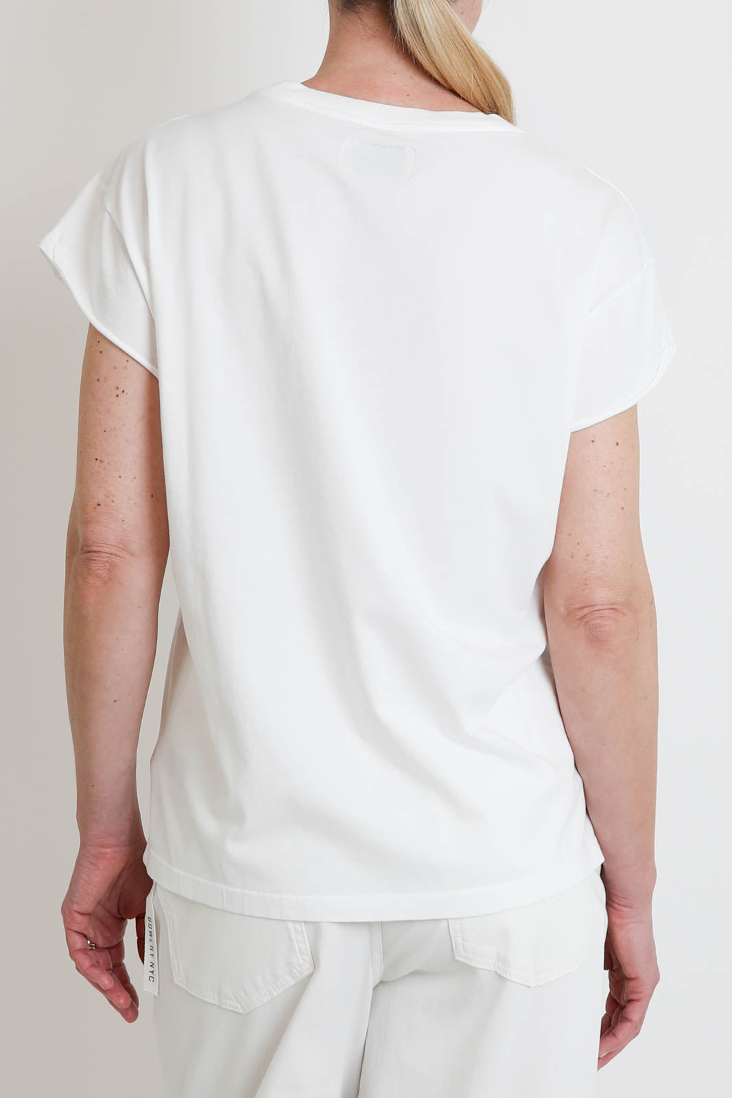 Bowery, White Crew-Neck T-Shirt