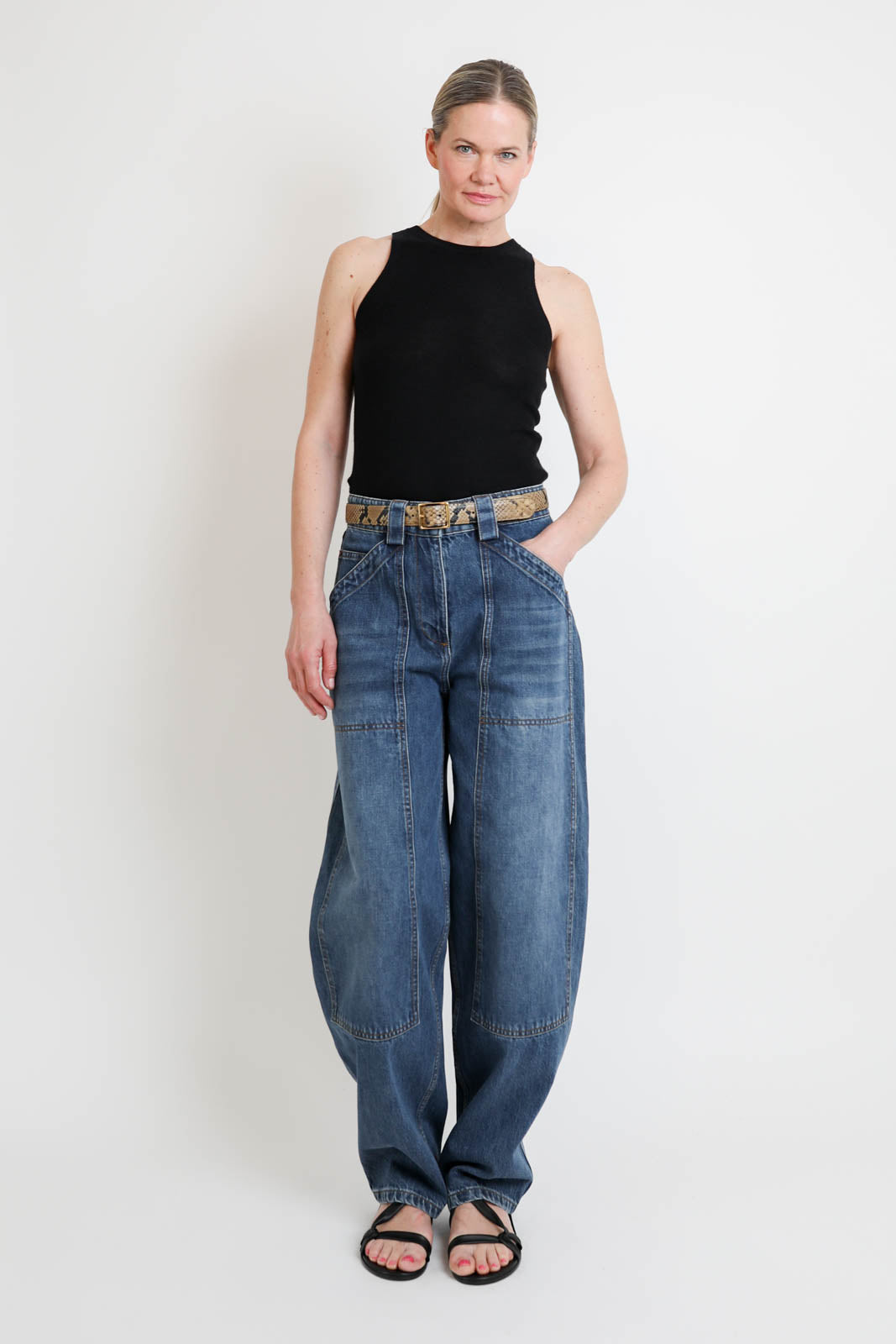 CO, Tank Top Racerback in Schwarz