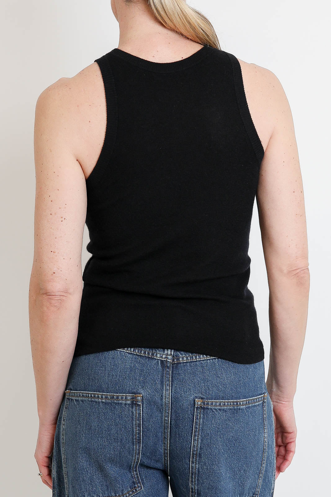 CO, Tank Top Racerback in Schwarz