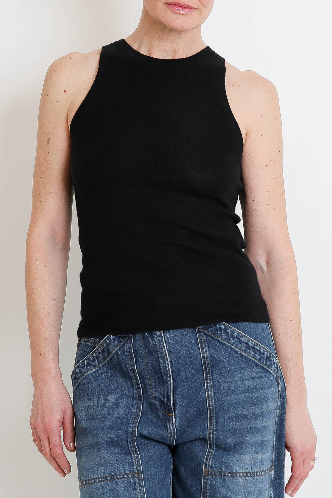 CO, Black Racerback Tank Top