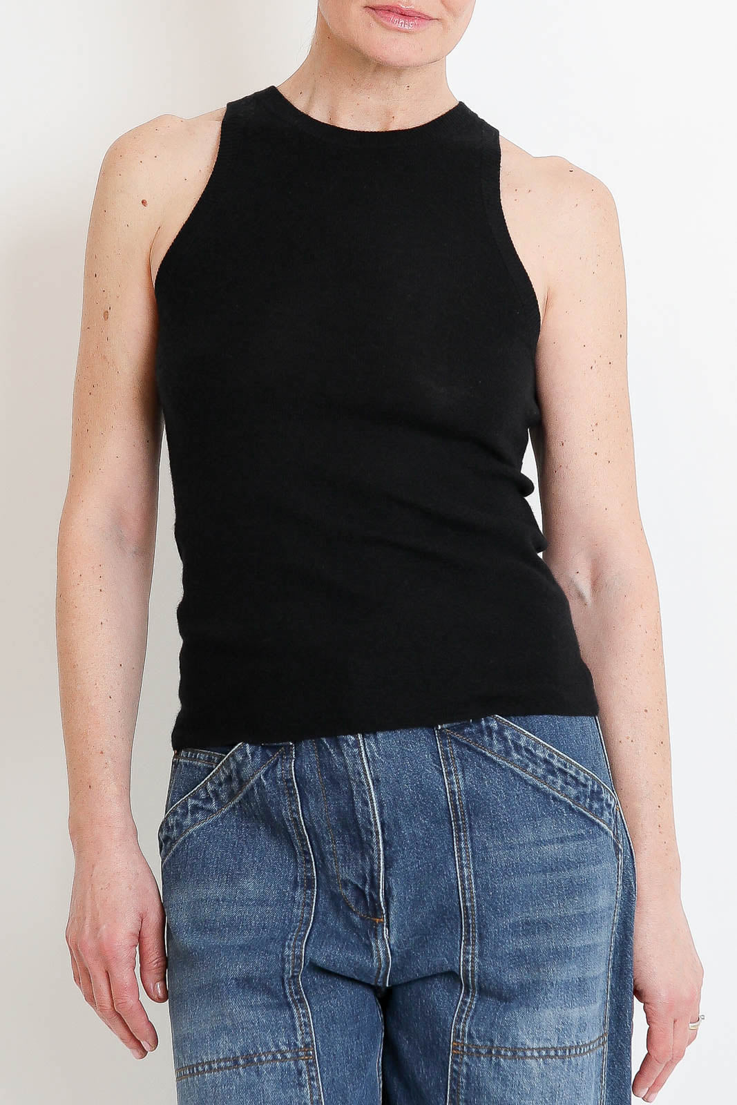 CO, Black Racerback Tank Top