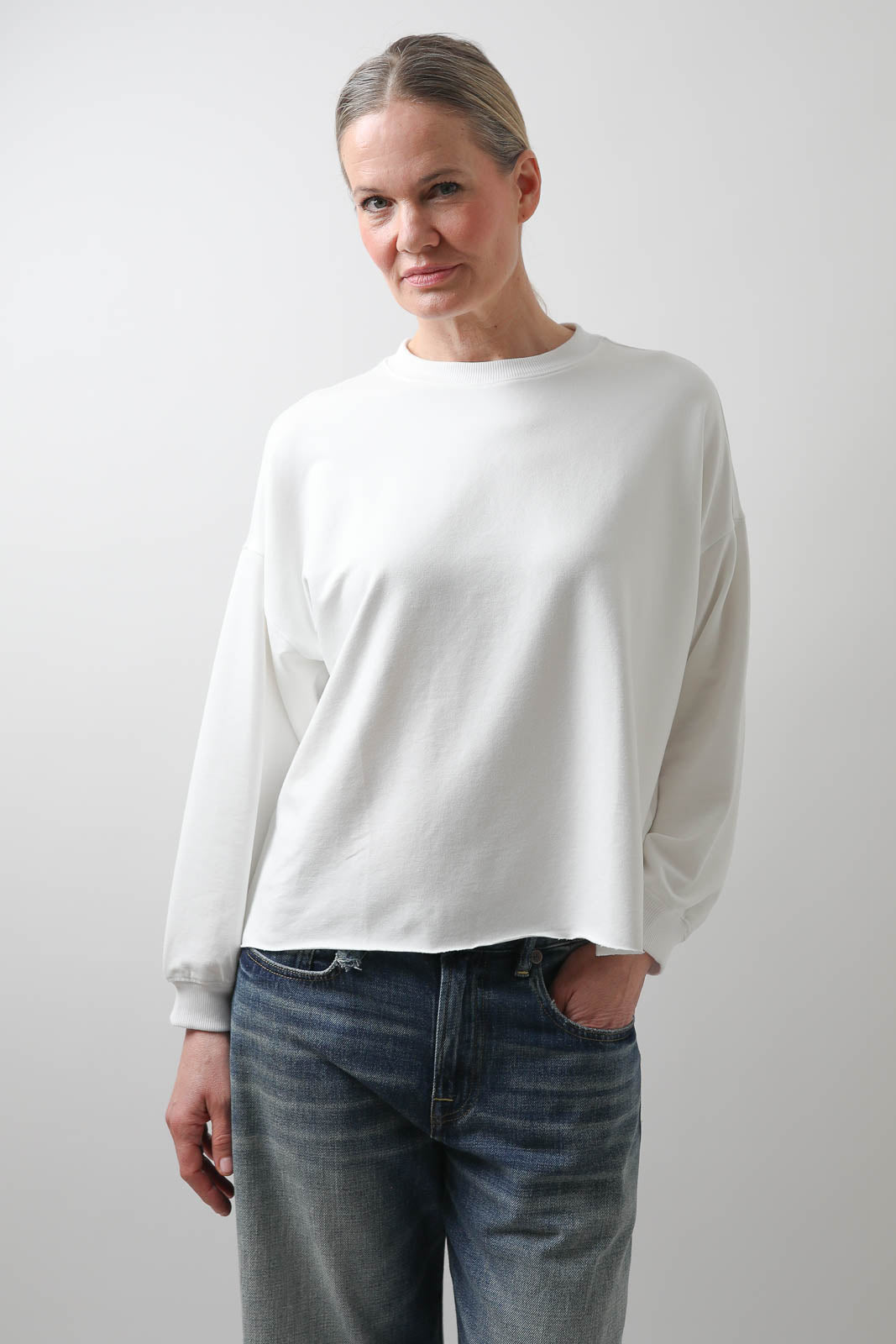 Vestibule Garderobe, Pullover aus Baumwolle in Weiss