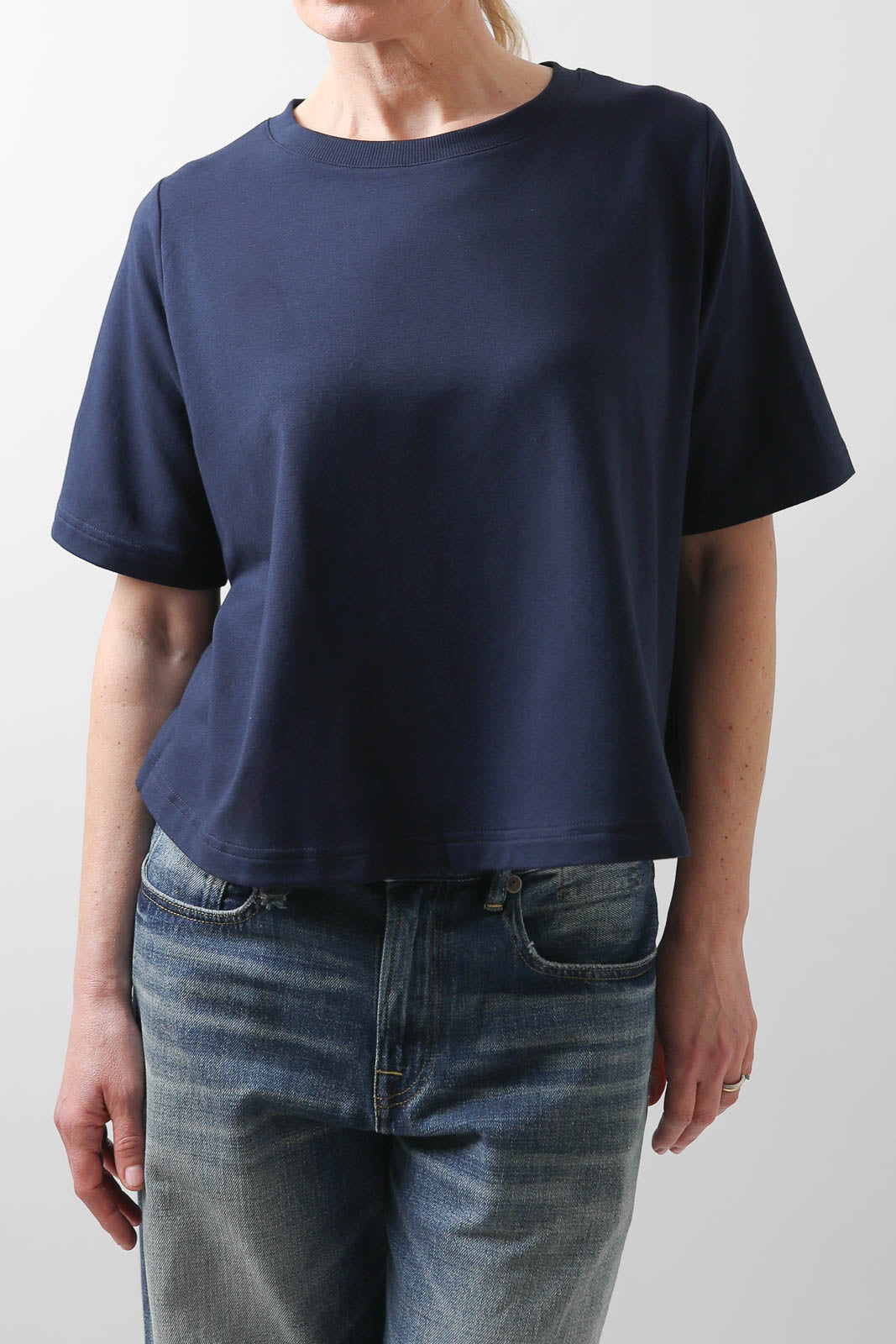 Vestibule Garderobe, T-Shirt French Terry in Marine