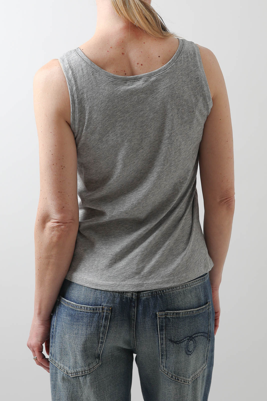 Vestibule Garderobe, Tank Top aus Baumwolle in Grau