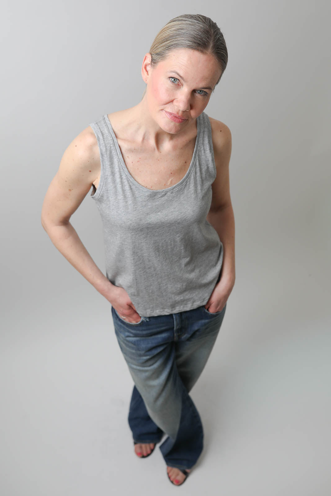 Vestibule Garderobe, Tank Top aus Baumwolle in Grau