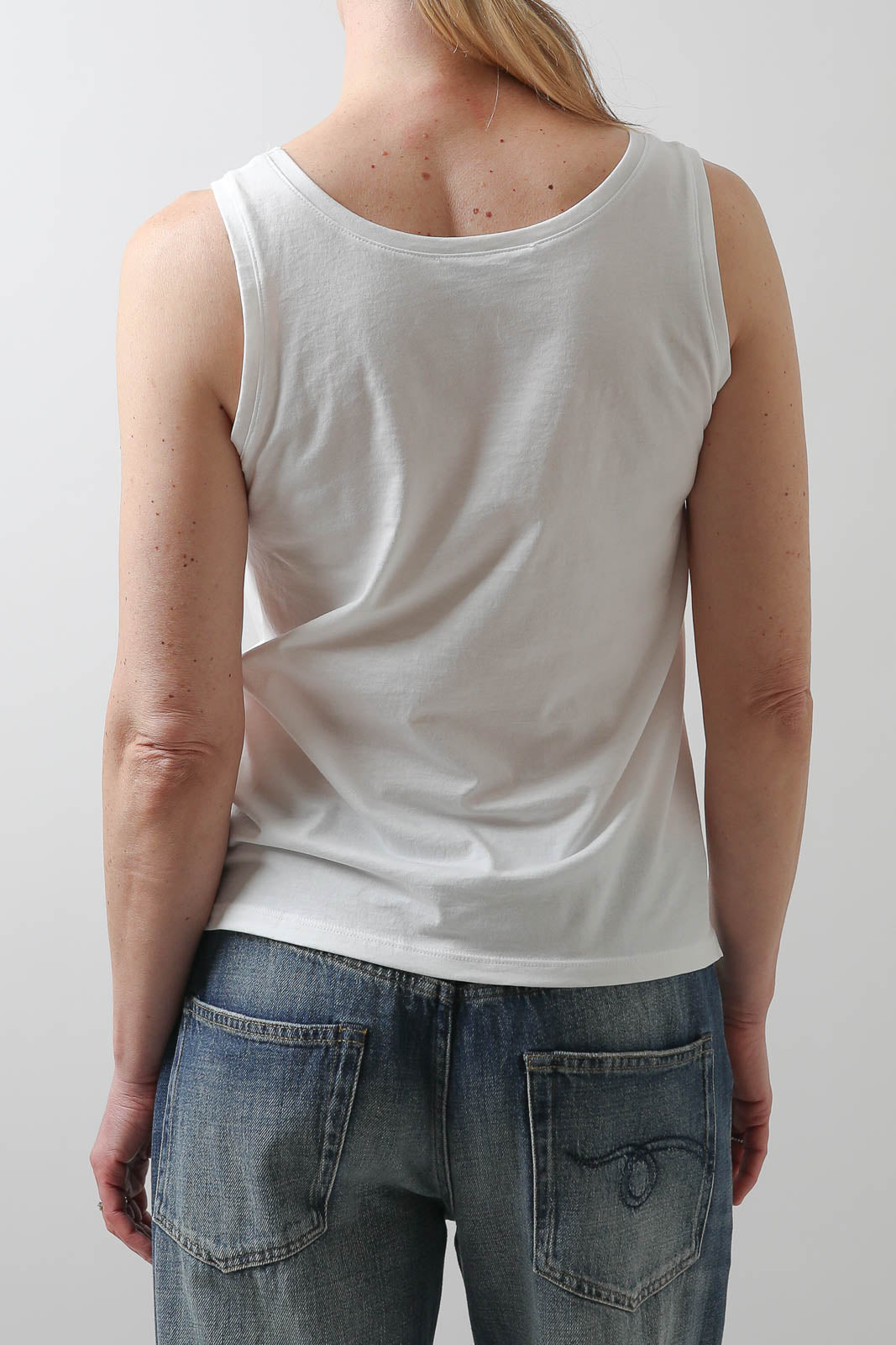 Vestibule Garderobe, Tank Top aus Baumwolle in Weiss