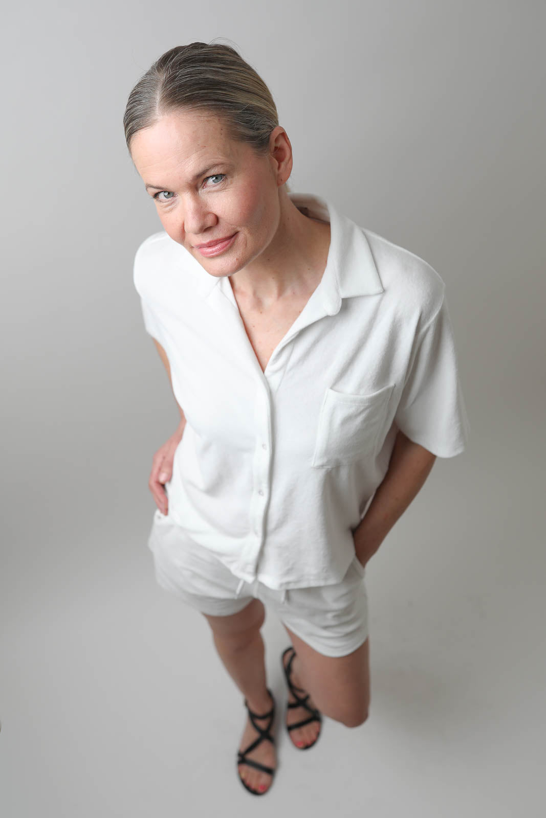 Vestibule Garderobe, Bluse aus Frottee in Weiss