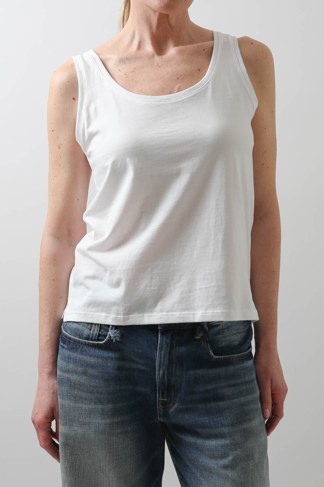 Vestibule Garderobe, Tank Top aus Baumwolle in Weiss