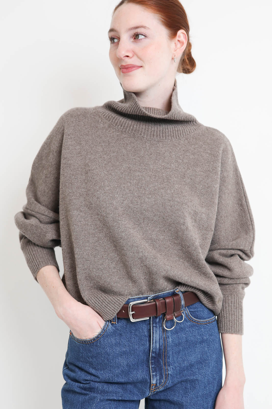 Loulou de Saison, Pullover Luke in Taupe Melange