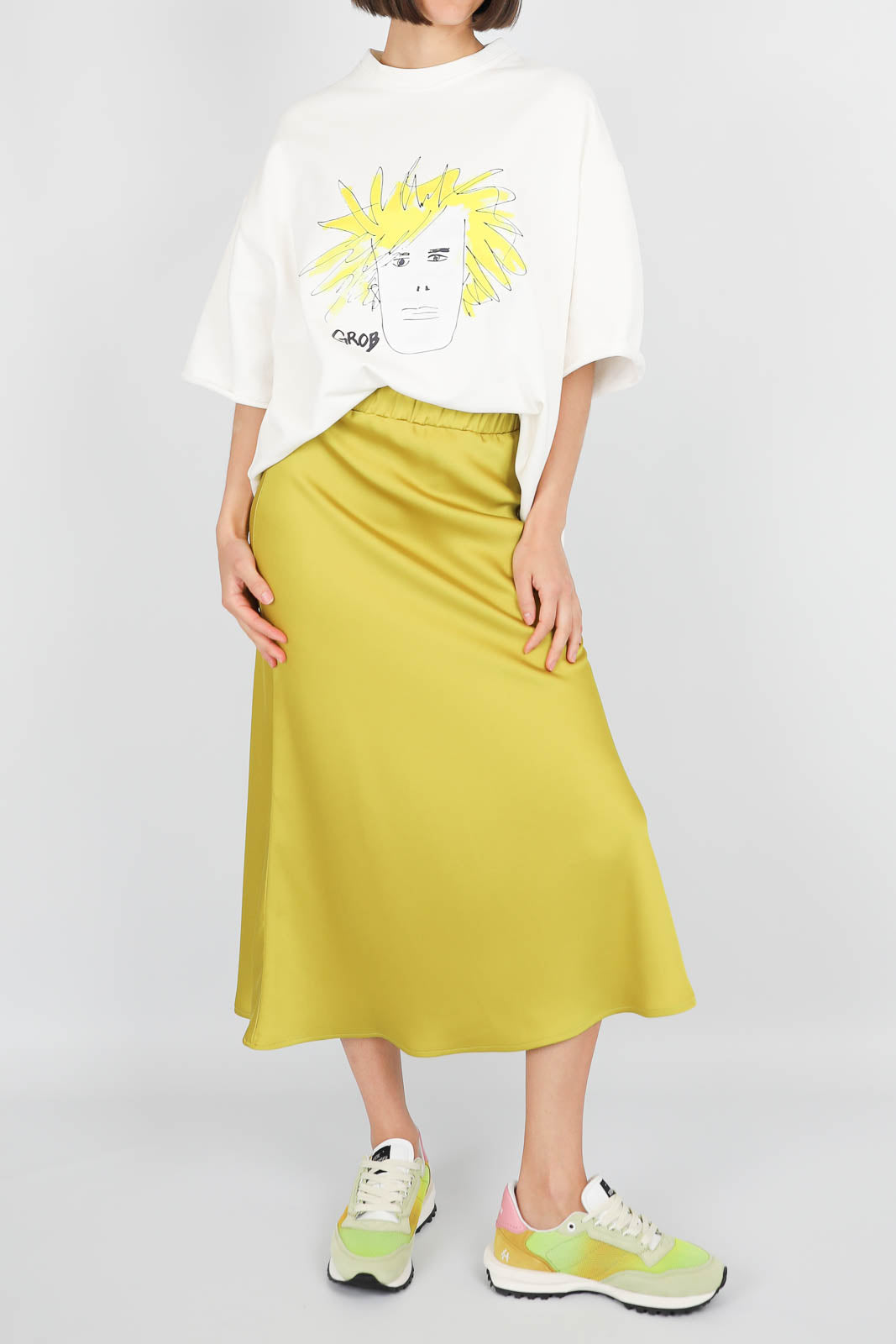 T-Shirt Kopf in Gelb