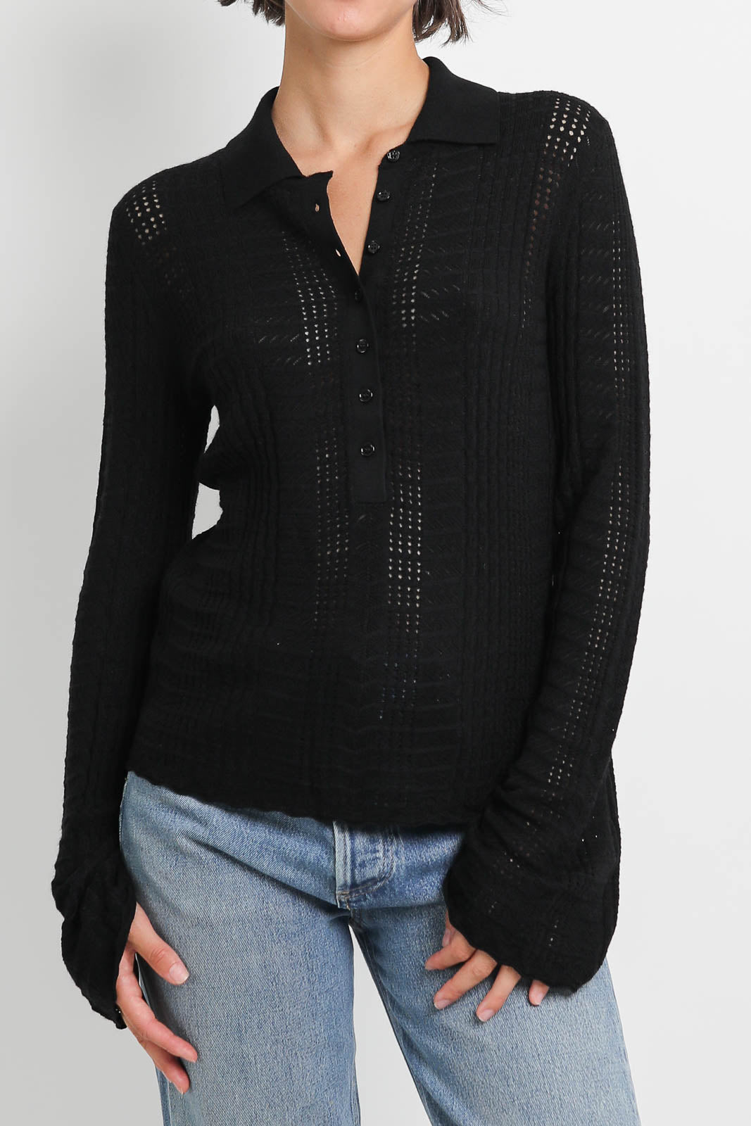 Loulou de Saison Pullover Tiha in Schwarz