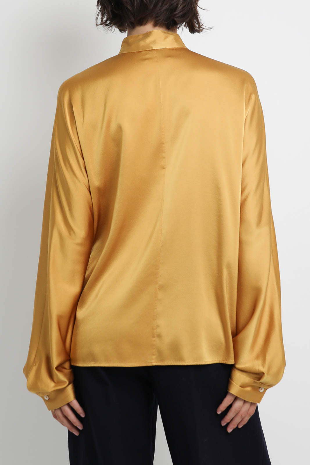 Forte-Forte Kimono-Bluse aus Seide in Ambra