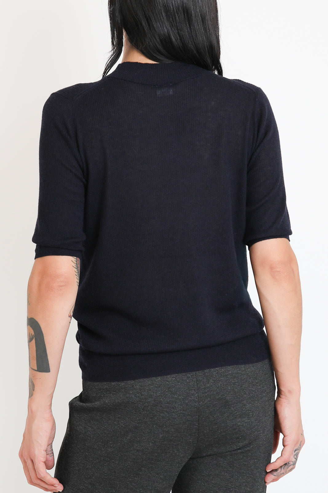  C. T. Plage, Pullover Halfsleeve in B.Navy
