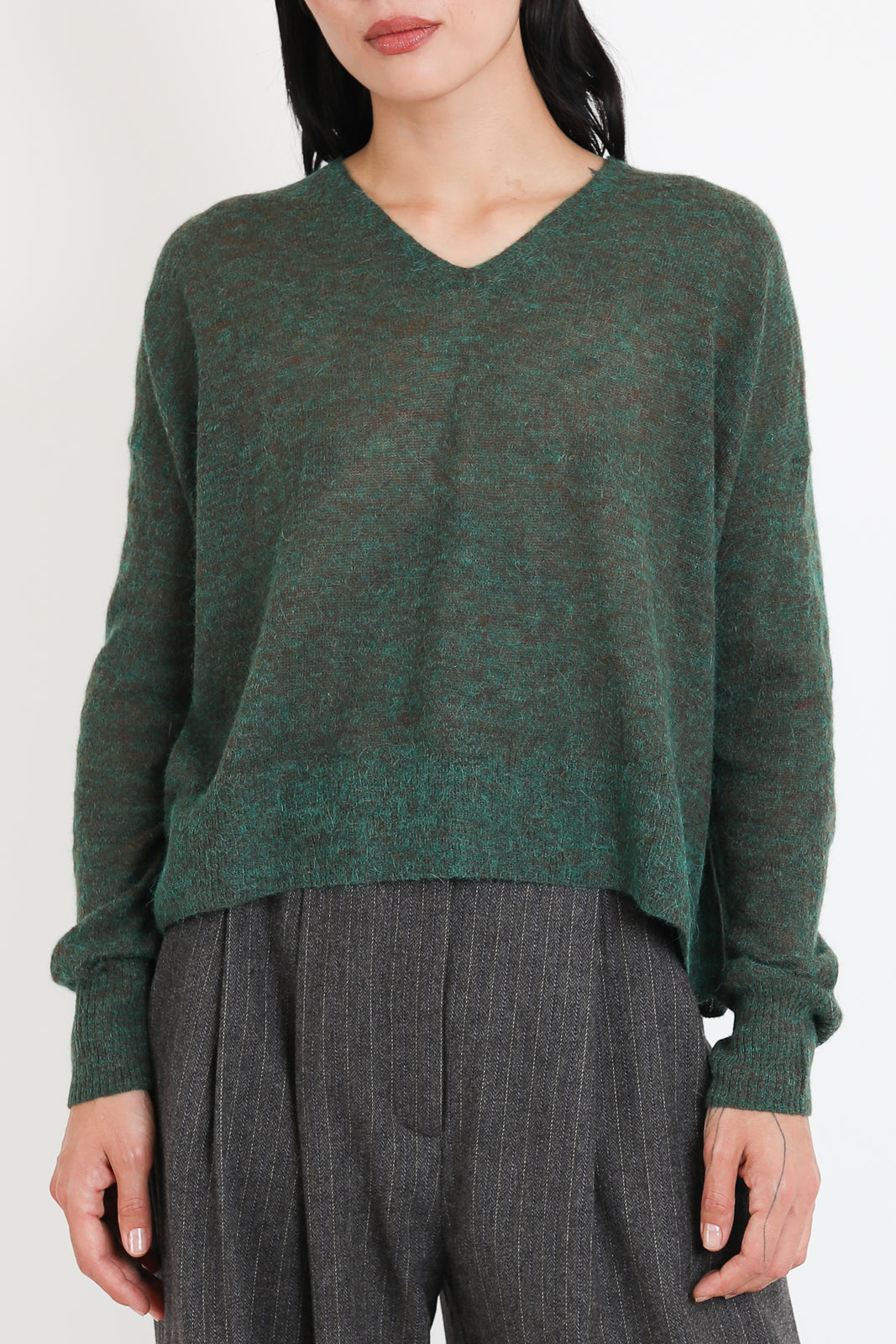 C. T. Plage, Pullover V-Neck in Grün
