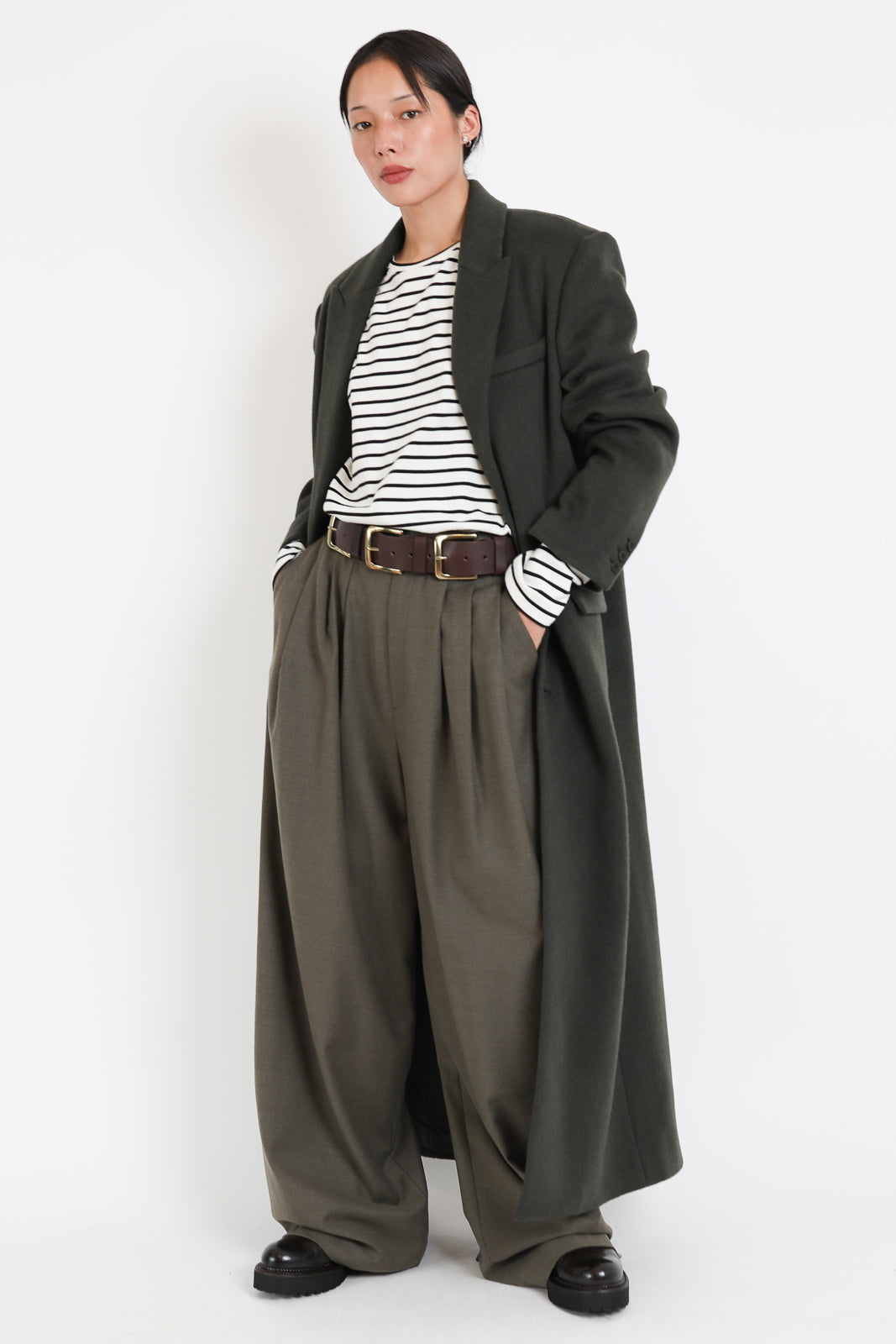 Tibi, Mantel Tailored Mens in Loden