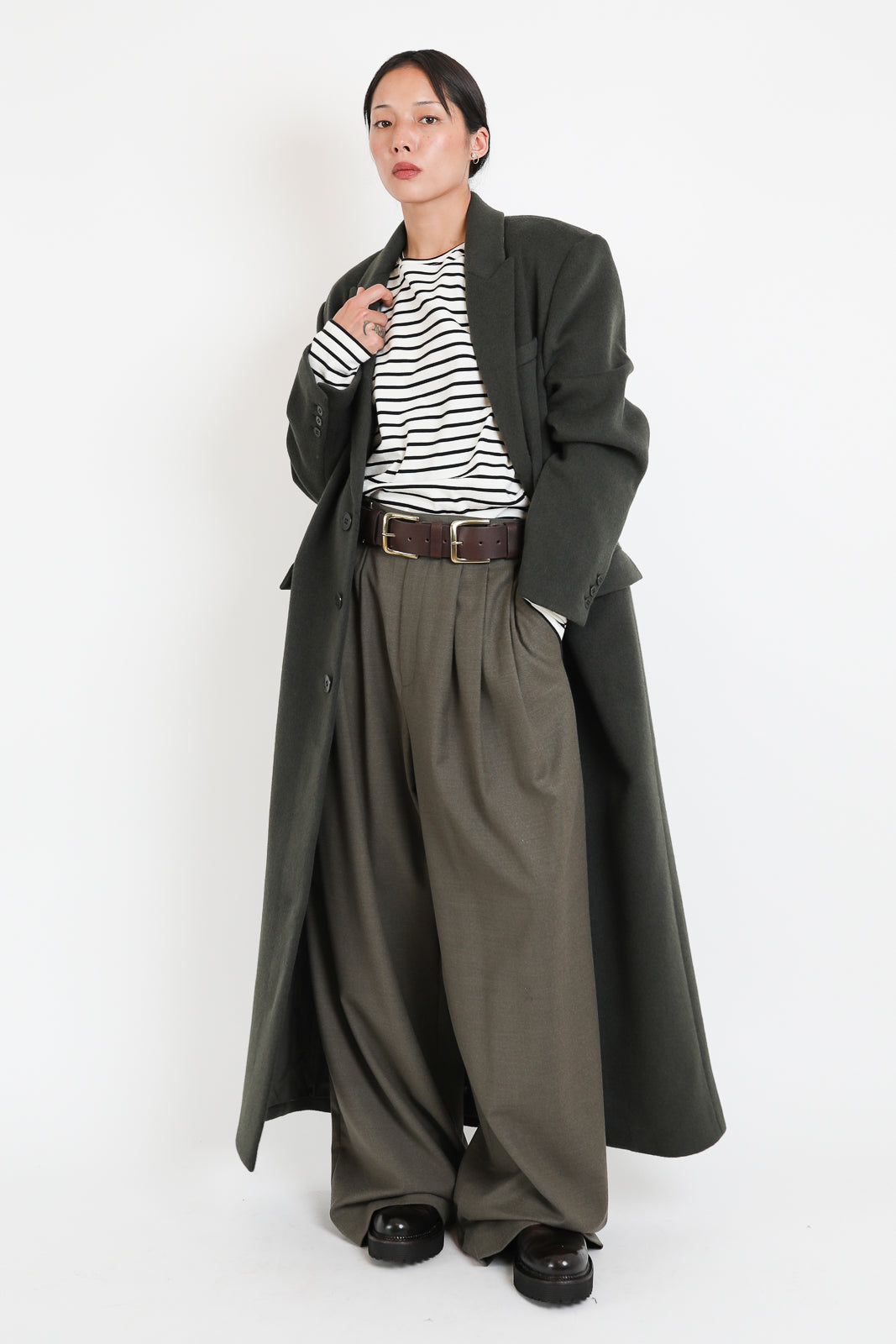 Tibi, Mantel Tailored Mens in Loden