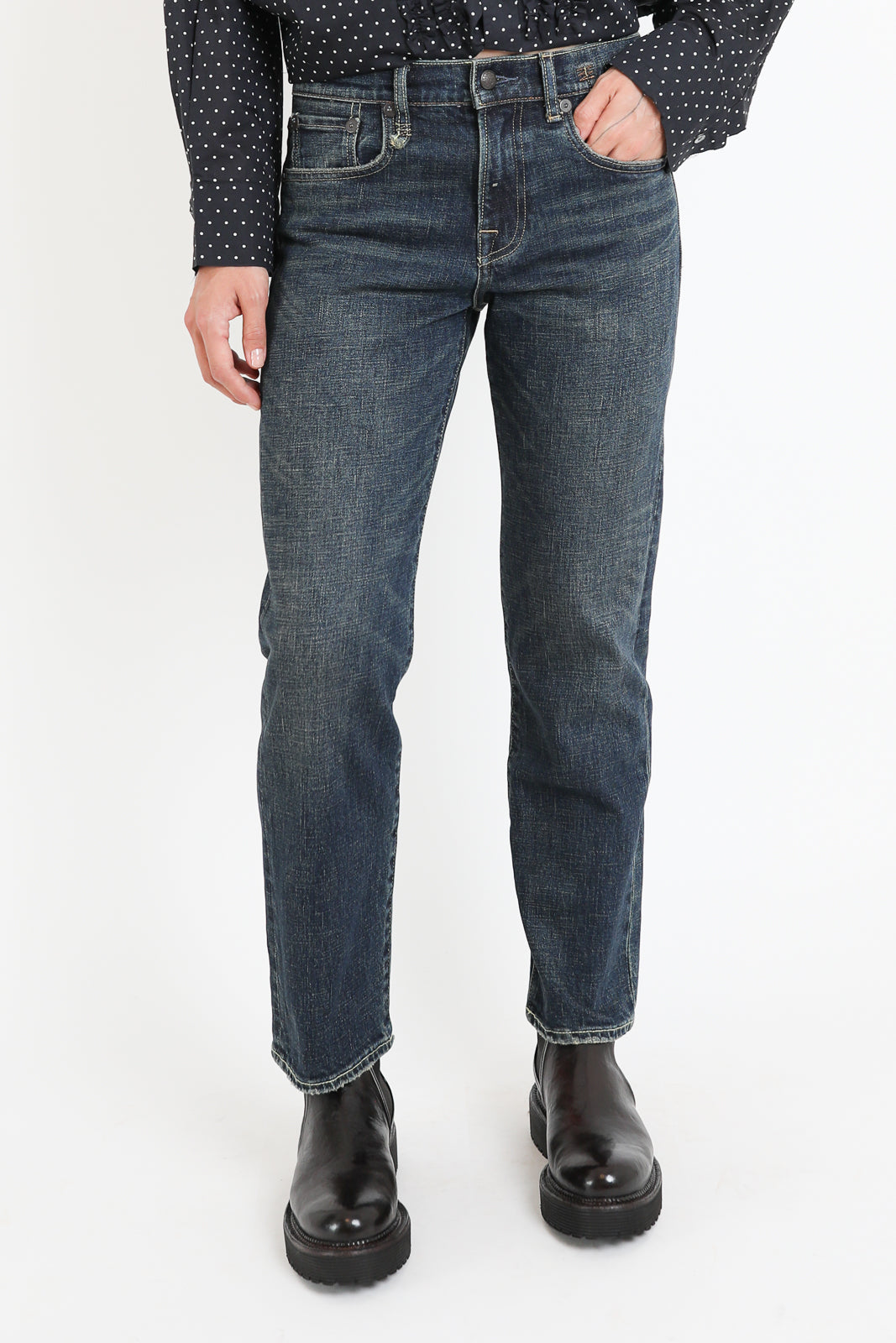 R13, Jeans Romeo Hoyt in Blue Stretch